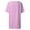 Purple, variant on ELFINDEA Womens Plus Blouses & Tunics Fall Autumn Fashion Mid-Length Loose Solid Color Short Sleeve Shirt Casual Womens Tops Pink 6X