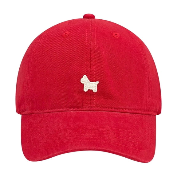 Ticikt Embroidered Baseball Cap Adjustable Cute Animal Pattern Washed Distressed Denim Baseball Hat for Women Men
