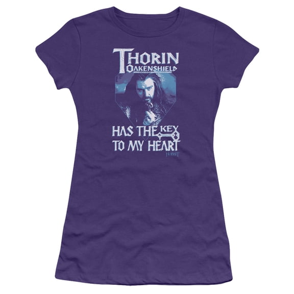 The Hobbit - Thorins Key - Juniors Teen Girls Cap Sleeve Shirt - X-Large