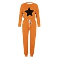 thumbnail image 4 of Pisexur Ensembles Deux Pièces pour Femmes Automne Tendance Imprimé Étoile Chandails en Molleton Col Rond Pantalons Jogger Survêtements Femmes Tenue Décontractée Surdimensionnée Tenues de Voyage Vacances pour Femmes, 4 of 4