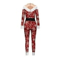 thumbnail image 6 of oqasdz Christmas Outfits Snowflake Print Jumpsuit Full for Festive Holiday Parties and Events All Genders Looking for Holiday Wear, 6 of 6
