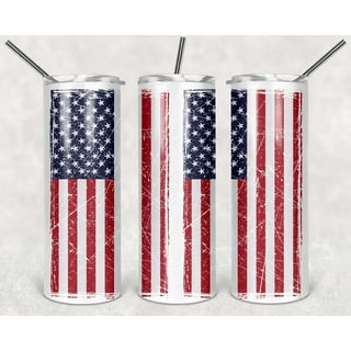 32oz Stainless Tumbler with Custom Cerakote Ripped Flag Design