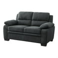 thumbnail image 4 of Hugh 58 Inch Loveseat- Dark Gray Polyester- Foam Cushioned- Solid Wood, 4 of 6