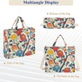 thumbnail image 6 of FORMRS Womens Corduroy Tote Bag Crossbody Shoulder Handbag with Pocket, Vibrant Japanese Flowers, 6 of 7