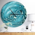 thumbnail image 2 of DesignArt Precious Blue Fabulous Pattern Large Wall Clock, 2 of 2
