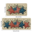 thumbnail image 3 of Beautynvta 2 Pcs Patriotic Floor Mats, Patriotic Stars Stripe Kitchen Rugs, Non Slip Rectangle Doormats, Red White Blue Floor Mat for Indoor Outdoor, 15.75''x23.62'' & 15.75''x47.24'', 3 of 6