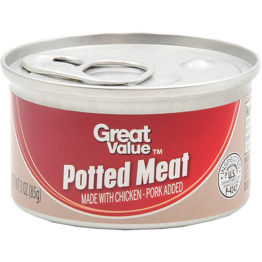 4 Pack) Great Value Chicken & Pork Potted Meat, 3 oz Can - Walmart.com.