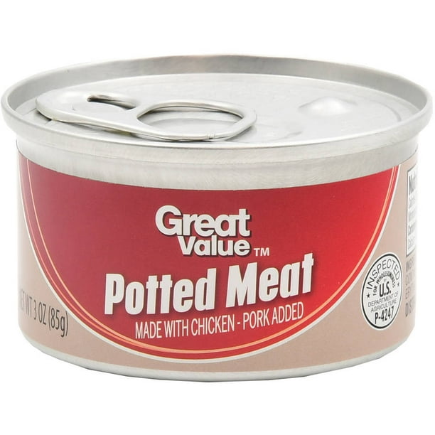 Great Value Chicken & Pork Potted Meat 3 oz Can