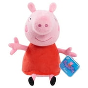 Just Play Peppa Pig 8-inch Bean Plush Peppa Pig, Super Soft & Cuddly Small Plush Stuffed Animal, Preschool Ages 2 up