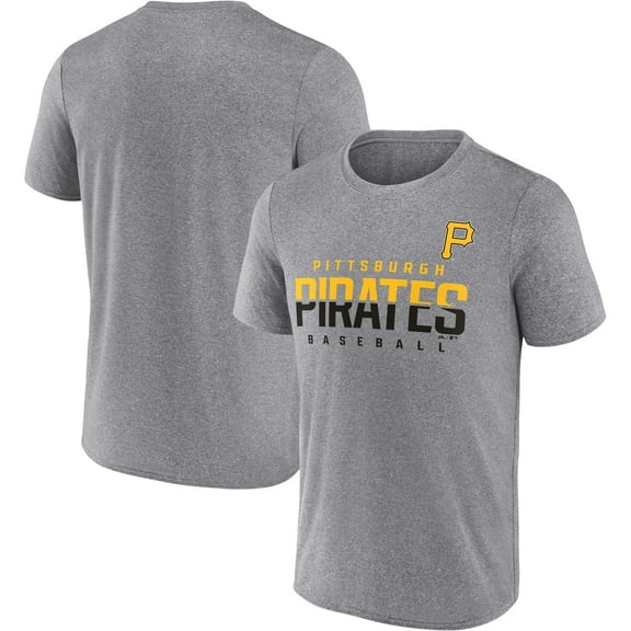 Men's Majestic Heathered Gray Pittsburgh Pirates Earn It T-Shirt