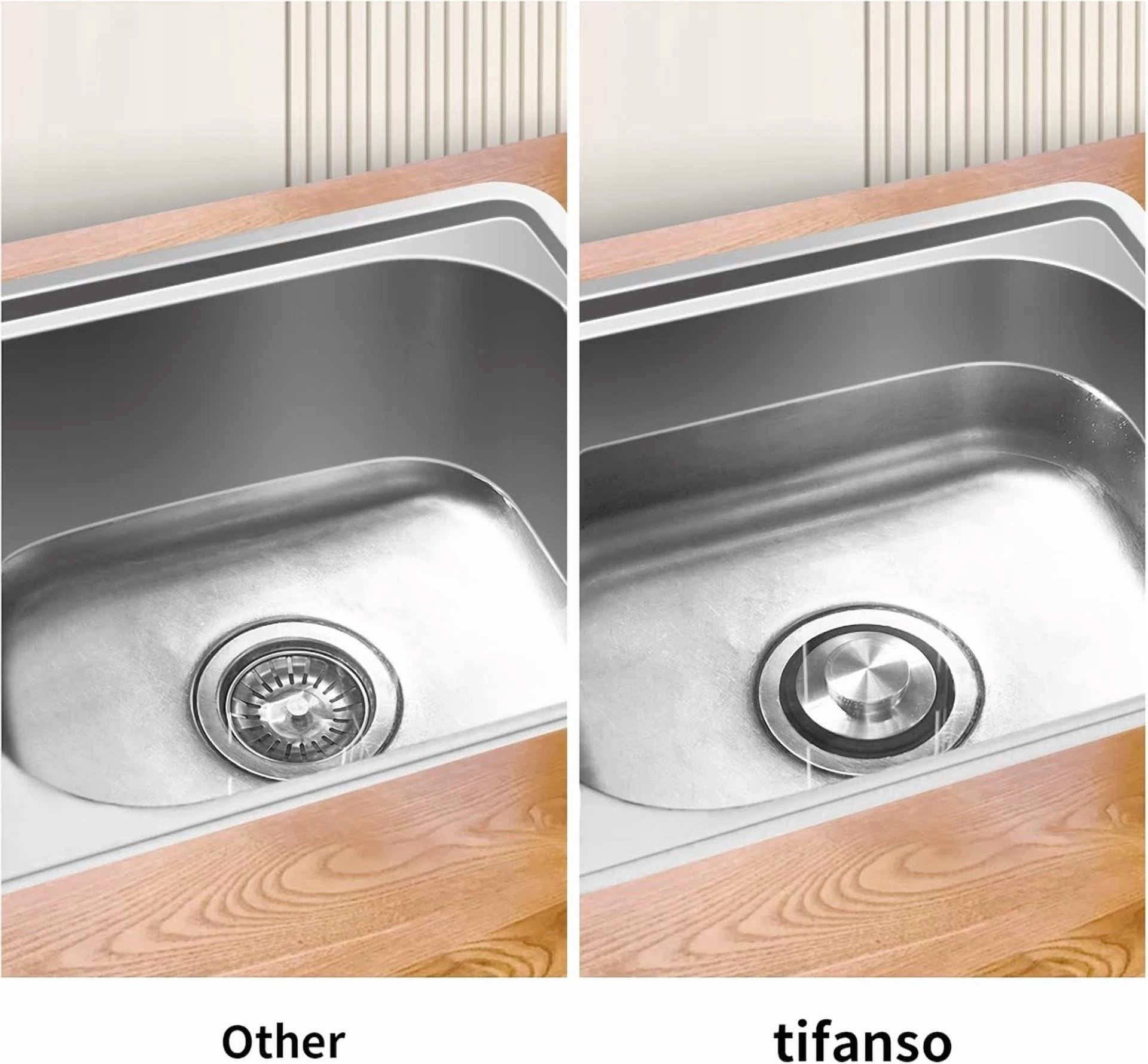 BUTTERFLY- Kitchen Sink Drain Stopper Cover, 2Pcs Stainless Steel Garbage Disposal Stopper