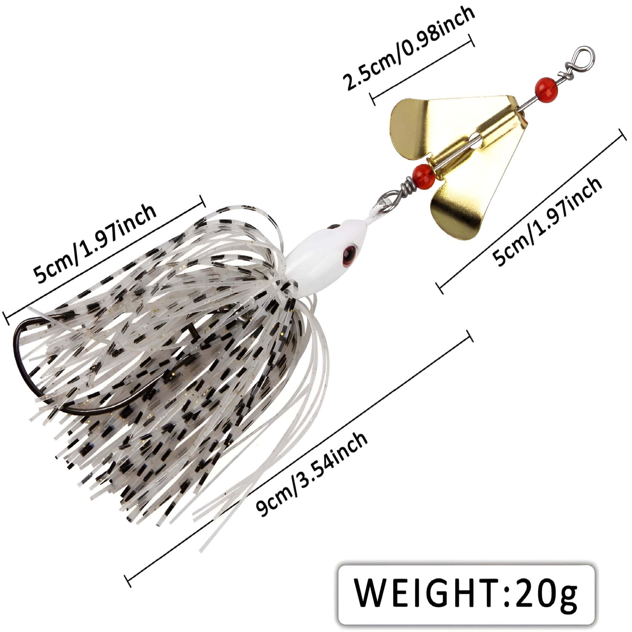 BESTSKY 2026 New Spinnerbait Fishing Lures Kit Set, 6Pcs Bass Fishing Lure Multicolor Bass Trout Salmon Metal Spinner Baits Swim Jigs Freshwater Saltwater Fishing