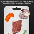 thumbnail image 5 of AYktou Titanium Cutting Boards,304 Stainless Steel Cutting Board with Hanging Hole,Kitchen Essentials Chopping Board for Meat Vegetables Fruit(Thickness: 2 mm), 5 of 9