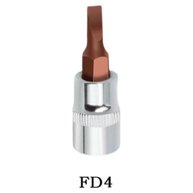 Fd Slotted Screwdriver Bits 1/4 Inch Drive Socket Head Hand Tools Fd4 Fd5.5 Fd7