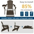 thumbnail image 2 of FOOWIN Folding HDPE Adirondack Chairs Set of 6, Coffee, 2 of 7