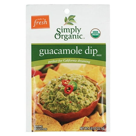 (3 Pack) Simply Organic Dip Mix, Guacamole, 0.8