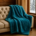 thumbnail image 5 of Somerset Home Soft Heavy Thick Plush Mink Blanket, 8 lbs, Full/Queen, Blue, 5 of 7