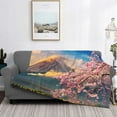 thumbnail image 2 of Yiaed Cherry Blossoms Print Blanket Throw Blanket Soft Cozy Flannel Blanket for Home Bed Sofa Couch Chair-60"x50", 2 of 6