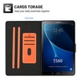 thumbnail image 3 of Dteck Folio Case for Samsung Galaxy Tab A 10.1 2016 SM-T580 T585 (No S Pen version), Slim Fit Book Cover Design Multi-Angle Stand PU Leather Case Cover, Orange, 3 of 5