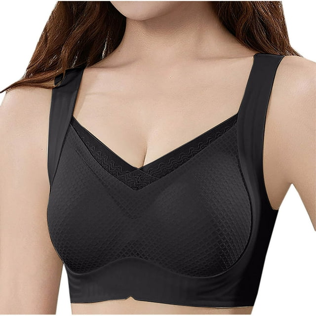 Timegard Bras for Women Wireless Lace Full Coverage High Support Comfy Everyday Bralette Solid Color