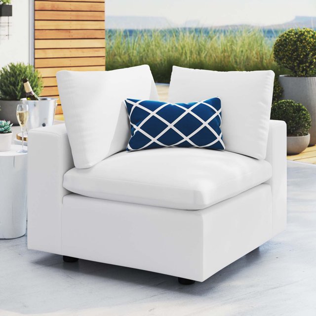 Modway Commix Sunbrella Fauteuil Berçant pour Patio Extérieur, Blanc