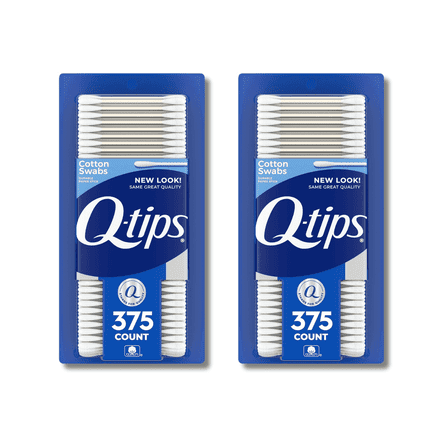 Q-Tips Cotton Swabs 375 Count – 2-Pack