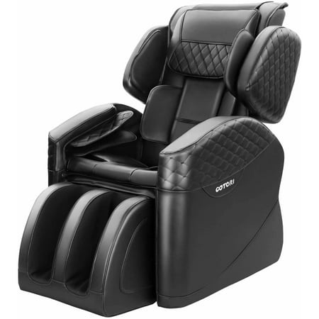 BestMassage Massage Chair,Full Body Recliner with Lower-Back Heating and Foot Roller for Living Room Home Office (Black)