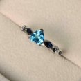 thumbnail image 2 of HeartsAndYou 1ct Natural Heart Topaz Diamond Ring Solitaire with Accent 14k SOLID White Gold, 2 of 8