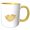Yellow/White, variant on 3drose, Gold Glitz Glam Lips, 11oz Two-tone Yellow Mug