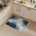 thumbnail image 2 of ODIKA 3'x5' Washable Area Rug Farmhouse Abstract Vintage Faded Marbled Swirls Navy Distressed for Hallway, Laundry Room, Non-Slip, Flatweave, Easy Care, 2 of 7