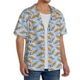 thumbnail image 4 of Sigee Cute Sloth Print Men's Shirts Casual Button Down Short Sleeve Summer Beach Shirt Hawaiian Vacation Shirts Tee Shirt-4X-Large, 4 of 7
