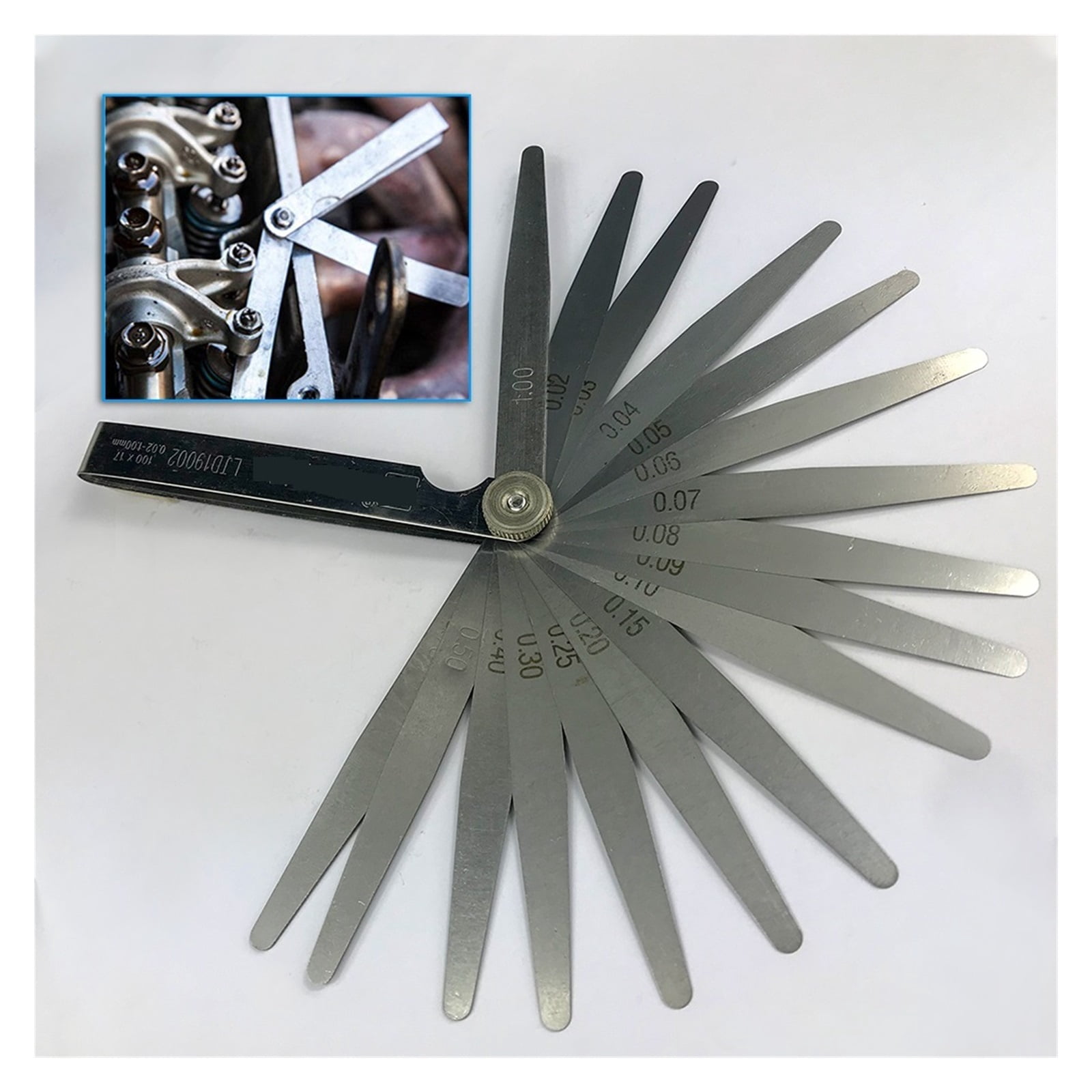 Feeler Gauges 0.02-1.00MM Metric Feeler Gauge Foldable Thickness Gap Metric Filler Feeler Gauges For Measurements Tool ,Easy to Use