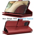 thumbnail image 2 of Galaxy A12 Case, Galaxy A12 Wallet Case, Tekcoo Luxury PU Leather Cash Credit Card Slots Holder Carrying Folio Flip Cover [Detachable Magnetic Hard Case] Kickstand for Samsung Galaxy A12 2021 [Red], 2 of 6