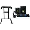 Hercules DJ Starter Kit w/DJ Controller+Stand+Monitors+Headphones+Software