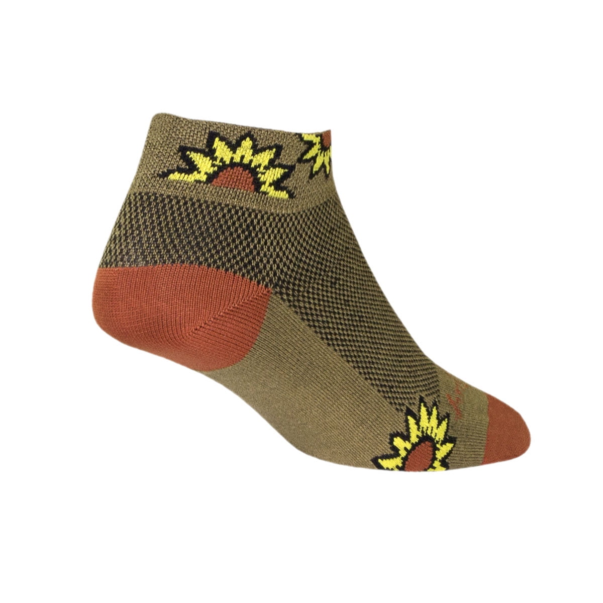 SockGuy Women's 1in Sunny Cycling/Running Socks (Sunny S/M)
