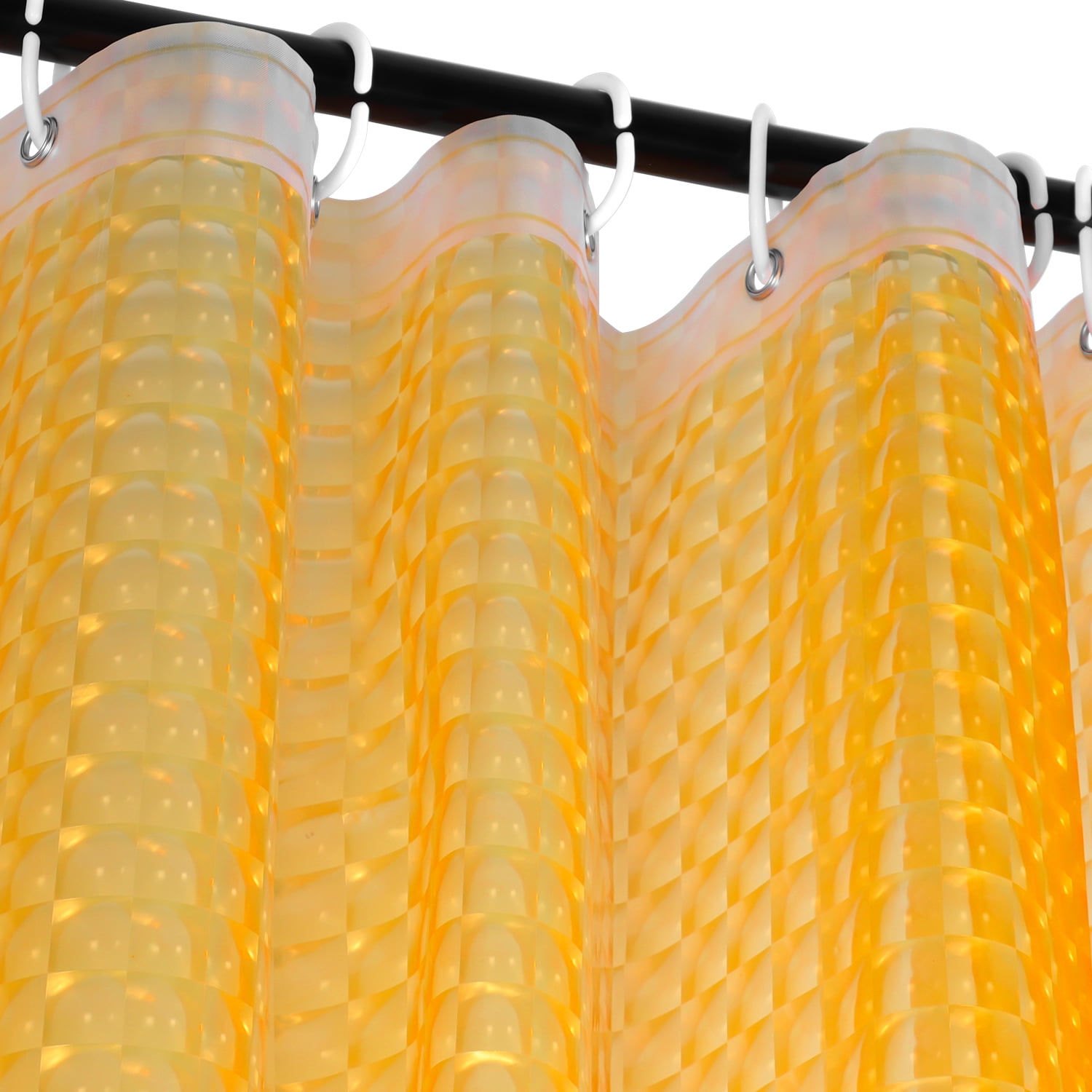 3D Orange Shower Curtain Liner Light Weight PEVA, Water Cube Shower ...