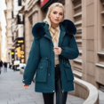 thumbnail image 5 of Chaqueta de algodón para mujer, de largo medio, más chaqueta de algodón aterciopelada, cintura suelta, chaqueta de algodón hacia abajo, 5 of 5