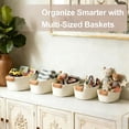 thumbnail image 4 of Cotton Rope Woven Storage Basket Set of 5, Off White Shelf Organizer Bins with Handles, 4 of 8