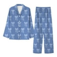 thumbnail image 2 of Lxkfashion Womens Pajama Sets Button Down Pjs 2 Piece Long Sleeve Sleepwear with Pants Soft Loungewear Holiday Pajamas, 2 of 3