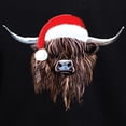 thumbnail image 3 of CafePress - Highland Cow Santa Hat Xmas Sweatshirt - Pullover Hoodie, Classic & Comfortable Hooded Sweatshirt, 3 of 4