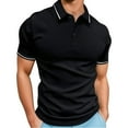 thumbnail image 1 of pstuiky Camisas de vestir de manga corta para hombre, Camisa casual de verano para hombre, color liso, con solapa, de manga corta, a la moda camisas casuales para hombre s, 1 of 4