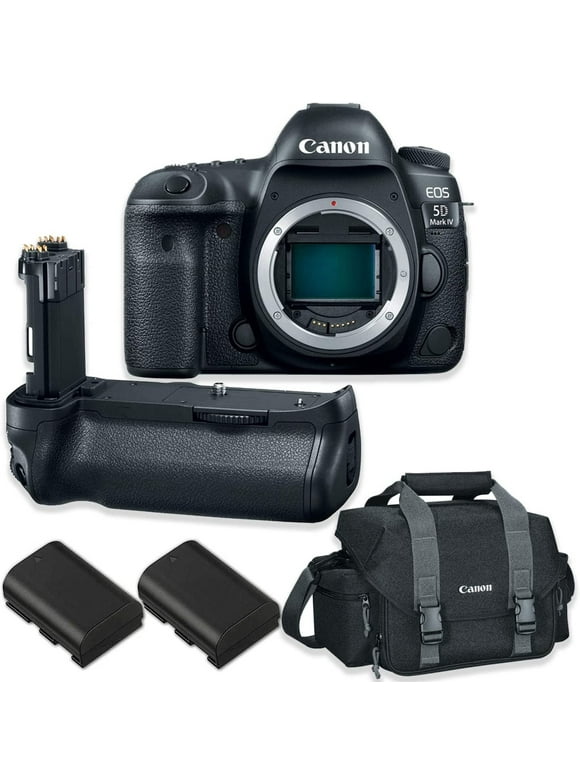Canon EOS 5D Mark IV DSLR Camera Body Only Kit with Canon 300-DG Digital Gadget Bag + Replacement BG-E20 Battery Grip + 2 Replacement LP-E6 Batteries