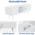 thumbnail image 6 of Cozy Castle White Small TV Stand for 50 inch TV, Modern Entertainment Center, TV Media Console Tables for Living Room Bedroom and Office, 6 of 8