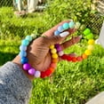 thumbnail image 2 of Rainbow Chunky Silicone Wristlet Keychain, 2 of 4