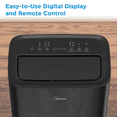 thumbnail image 2 of Midea 10,000 BTU Portable Air Conditioner, 3-In-1 Ventilate, Dehumidifier, Cool, Programmable Timer, Wi-Fi and Alexa, Black, 2 of 9