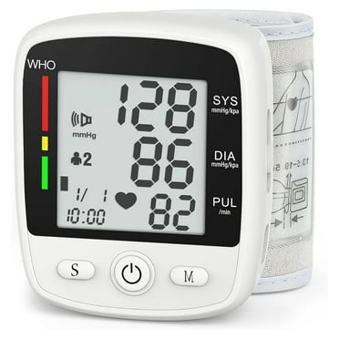 EHIG Wrist Blood Pressure Monitor,Voice Large LCD Display Adjustable Wrist Cuff 5.3-7.7 inch with 2 Users 180 Memory