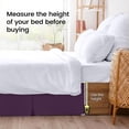 thumbnail image 4 of Utopia Bedding Twin Bed Skirt - Soft Quadruple Pleated Ruffle - Easy Fit with 15 Inch Tailored Drop - Hotel Quality, Shrinkage and Fade Resistant (Twin, Purple), 4 of 6