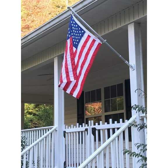 Made in USA 5 in UV Resistant Aluminum Flagpole with Holder