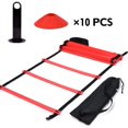 thumbnail image 1 of FAGINEY Speed Agility Train Kit, 19Ft Flat Ladder + 10pcs Disc Cones for Athletic Training,Speed Agility Train Kit, 1 of 6