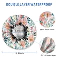 thumbnail image 3 of Shower Caps,Pioneer Flower Floral Print Pattern Waterproof Shower Cap for Women 4 Pieces,Double Reusable Hair Cover for Shower PEVA Elastic Stretch Hem, 3 of 7
